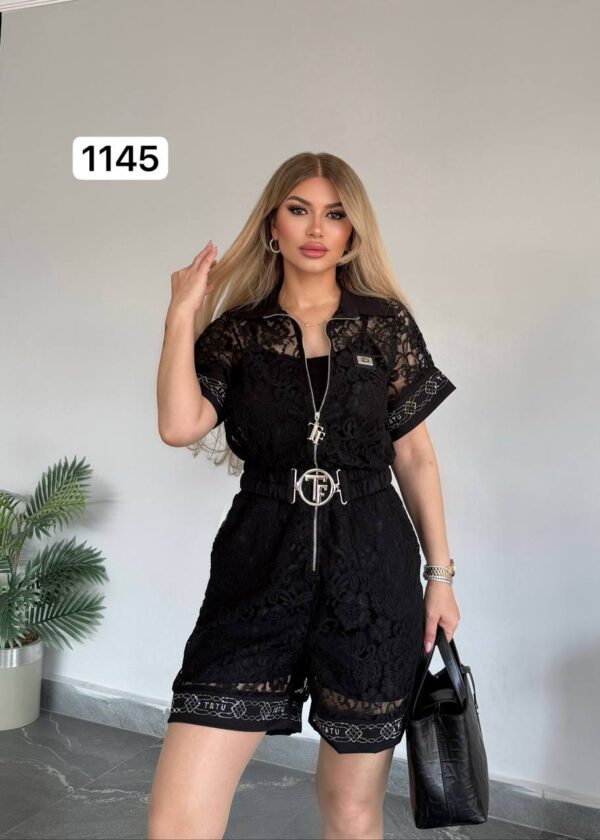 Elegant White Lace Zip-Front Mini Dress