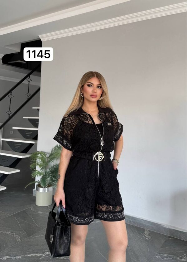 Elegant White Lace Zip-Front Mini Dress