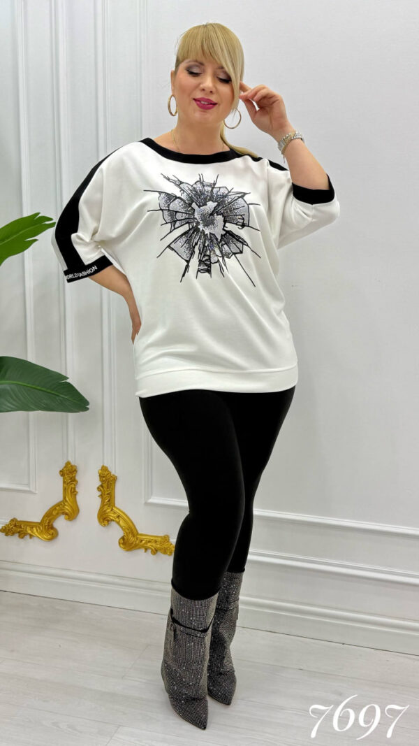 Women's Graphic Print Batwing Sleeve Blouse