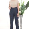 Elegant Butterfly Detail Cut-Out Denim Trousers
