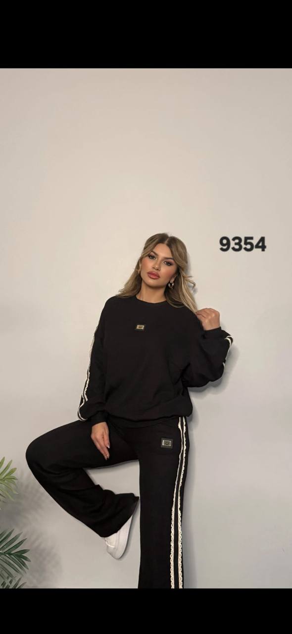 Women's Ribbed Knit Two-Piece Lounge Set