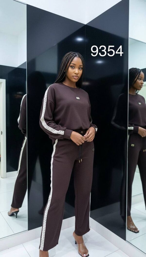 Women's Ribbed Knit Two-Piece Lounge Set