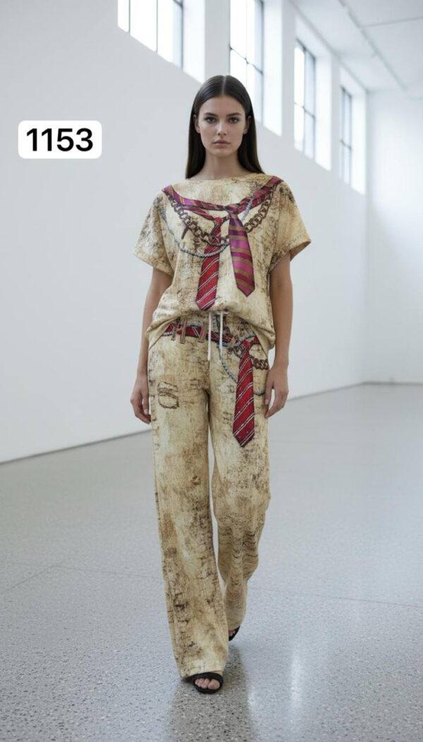 Women's Acid Wash Graphic Print Two-Piece Set