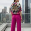 Vibrant Floral Leopard Print Two-Piece Coordinates