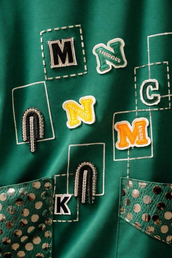 Elegant Green Graphic Print Women's Short Sleeve Blouse