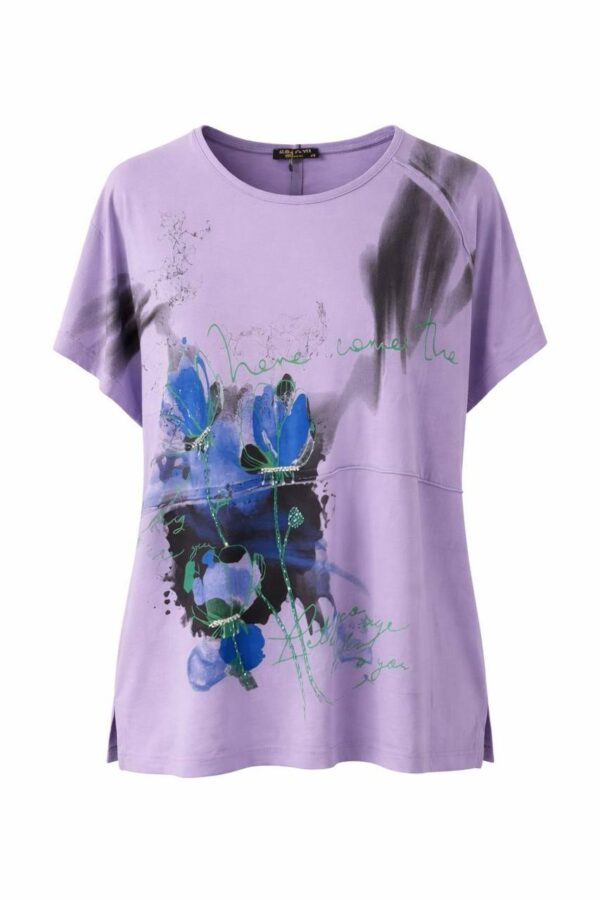 Women's Abstract Floral Print Relaxed Fit Blouse