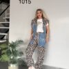 Chic Leopard and Denim Three-Piece Fashion Set