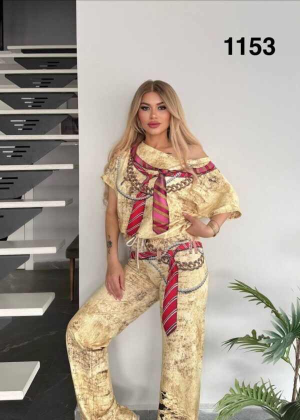 Women's Acid Wash Graphic Print Two-Piece Set