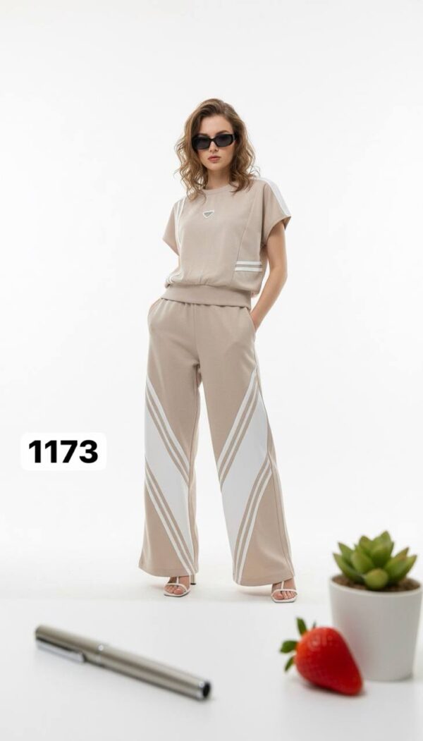 Women's Athletic Side-Stripe Two-Piece Coordinates Set