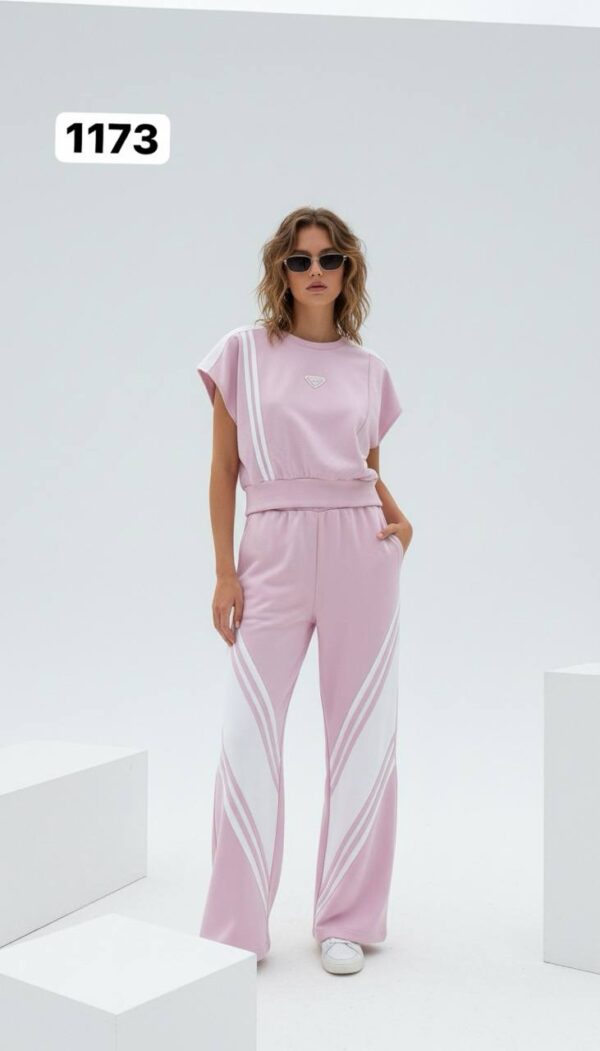 Women's Athletic Side-Stripe Two-Piece Coordinates Set