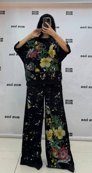 Floral Print Oversized Two-Piece Coordinating Set