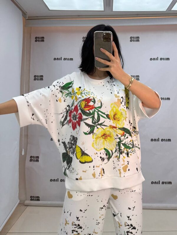 Floral Print Oversized Two-Piece Coordinating Set