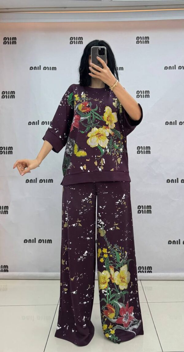 Floral Print Oversized Two-Piece Coordinating Set