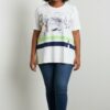 Women's Graphic Print Short Sleeve Crew Neck Blouse