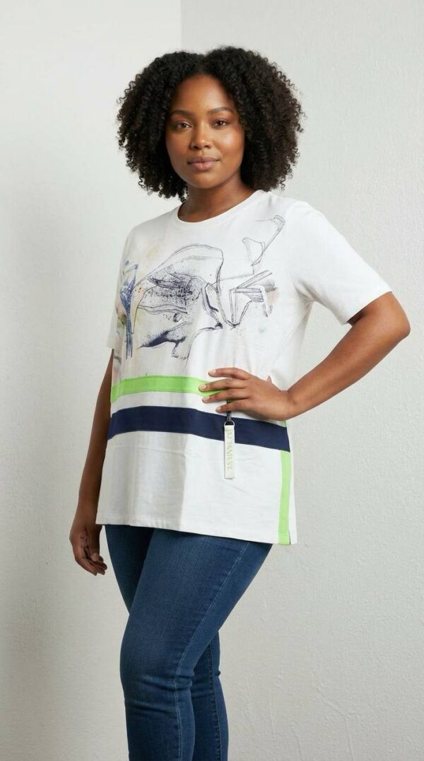 Women's Graphic Print Short Sleeve Crew Neck Blouse