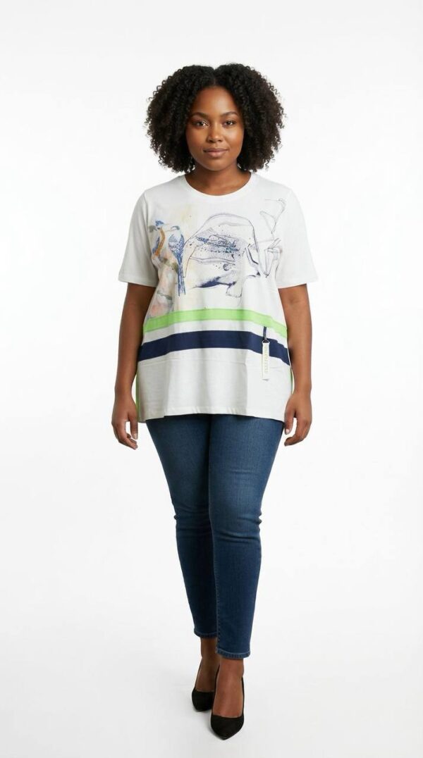 Women's Graphic Print Short Sleeve Crew Neck Blouse