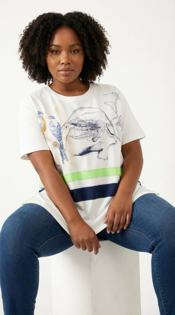 Women's Graphic Print Short Sleeve Crew Neck Blouse