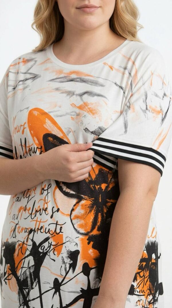 Abstract Calligraphy Print Maxi Dress