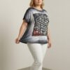 Women's Graphic Print Ombre Short Sleeve Blouse