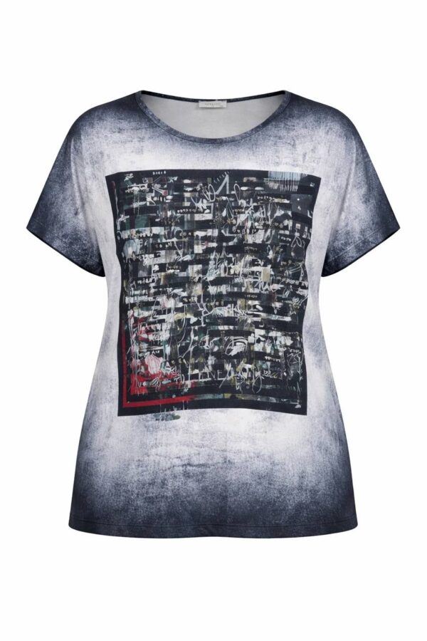 Women's Graphic Print Ombre Short Sleeve Blouse