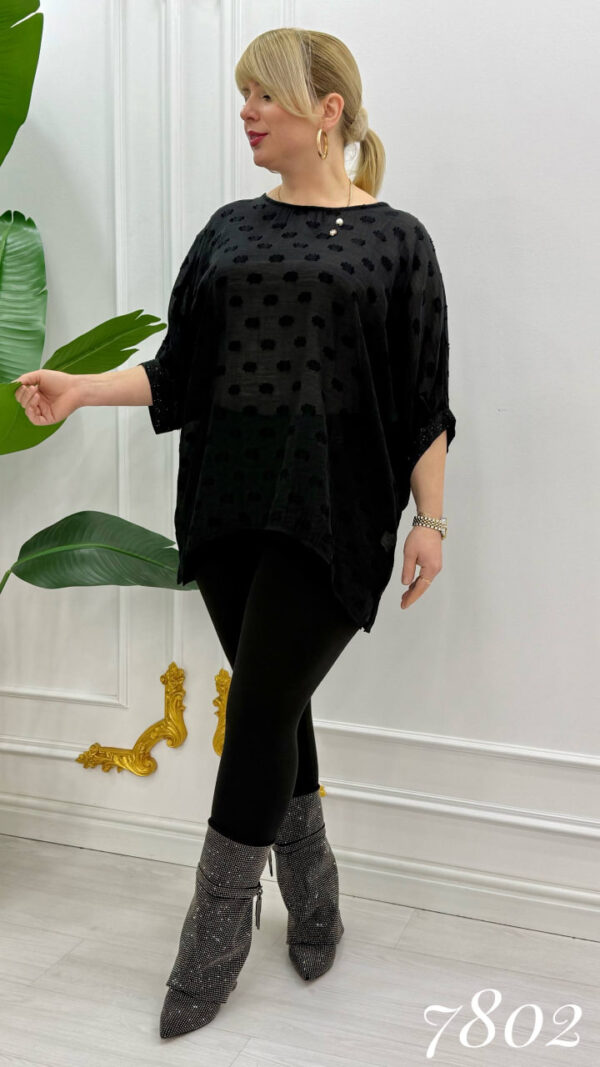 Elegant Blue Textured Floral Chiffon Blouse