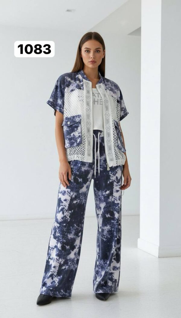 Women's Three-Piece Tie-Dye Printed Casual Set