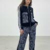 Women's Floral and Lace Three-Piece Tracksuit Set
