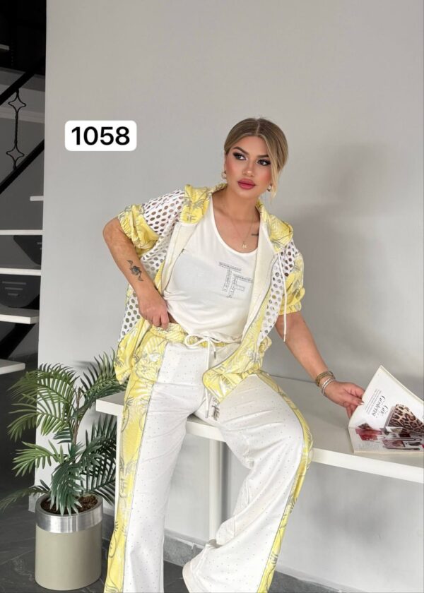 Premium Women's 3-Piece Tropical Bomber Jacket Set