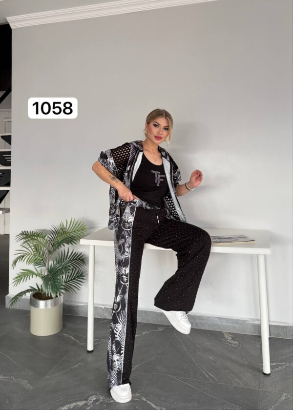 Premium Women's 3-Piece Tropical Bomber Jacket Set