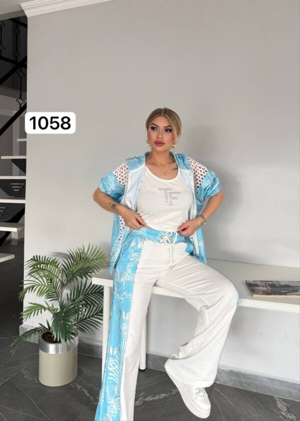 Premium Women's 3-Piece Tropical Bomber Jacket Set