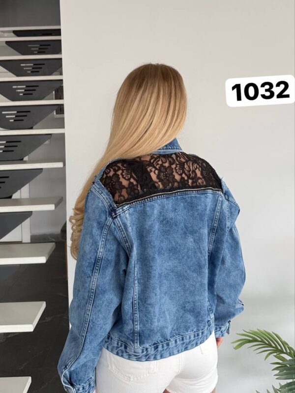 Premium Embellished Denim Jacket with Lace Appliqué
