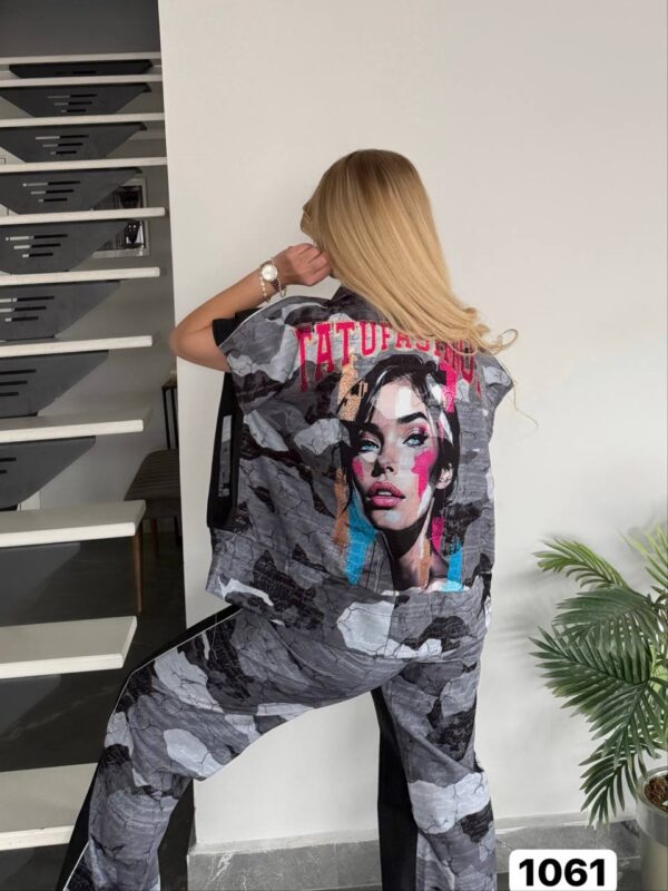 Women's Camouflage Graphic Print Two-Piece Set