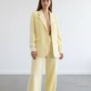 Women's Striped Blazer and Trousers Two-Piece Set