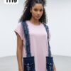 file_2254.jpg Women's Black Denim Accented Tunic Dress