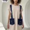 file_2255.jpg Women's Black Denim Accented Tunic Dress