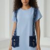 file_2256.jpg Women's Black Denim Accented Tunic Dress