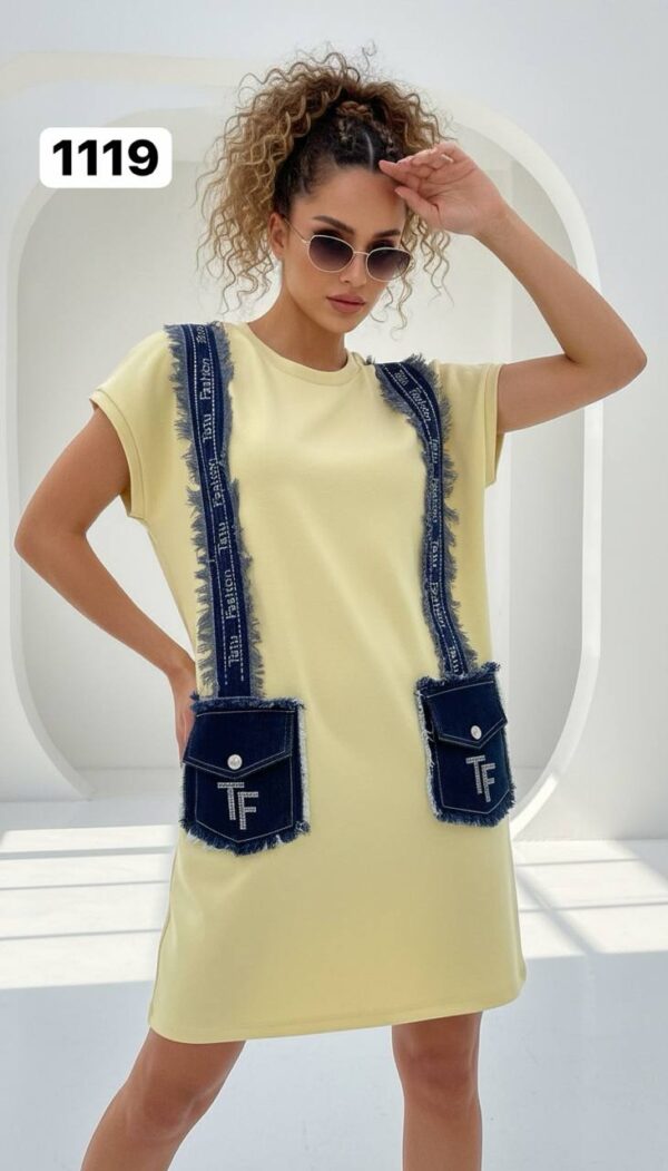 file_2258.jpg Women's Black Denim Accented Tunic Dress