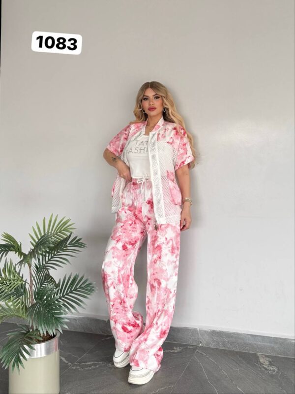 Women's Three-Piece Tie-Dye Printed Casual Set