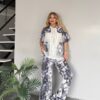 Women's Three-Piece Tie-Dye Printed Casual Set