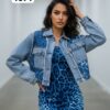 Leopard Print Mini Dress and Denim Jacket Set