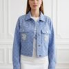 Two-Piece Embellished Denim Jacket and Mini Dress