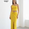 Elegant One-Shoulder Top and Maxi Skirt Set