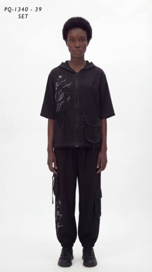 Women's Urban Zip Hoodie and Cargo Pants Set