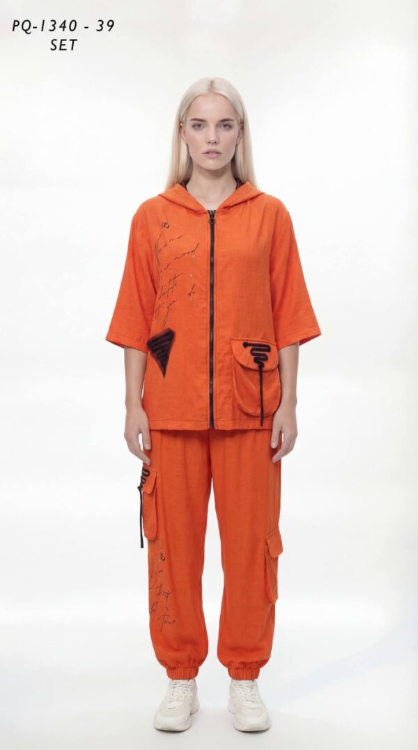 Women's Urban Zip Hoodie and Cargo Pants Set