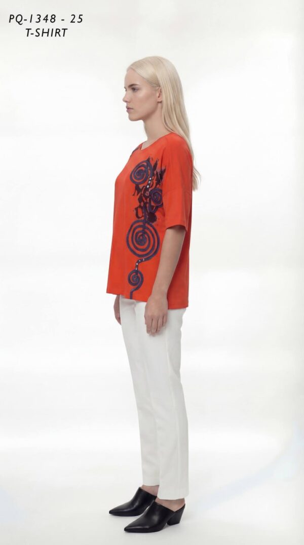 Women's Embellished Graphic Relaxed Fit Blouse