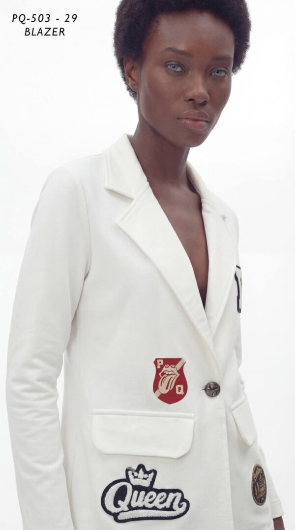 Women's Varsity Patch Single Button Blazer