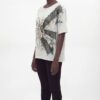 Premium Graphic Oversized T-Shirt with Mesh Detail