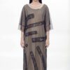 Contemporary Layered Mesh Avant-Garde Midi Dress