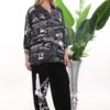 Urban Newspaper Print Loungewear Set