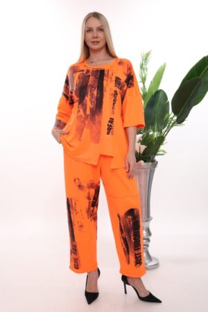 Urban Graphic Print Two-Piece Lounge Set